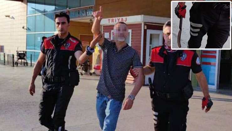 Sokak ortasında satırla dehşet saçan adamın öfkesi dinmedi: Yarım kalan işi tamamlayacağım