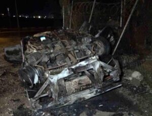 Bursa’da Kavşak Kazası: Araba Takla Attı ve Alev Aldı