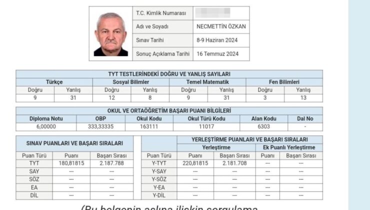 Kasap Torununu Teşvik Hedefiyle İmtihana Girdi