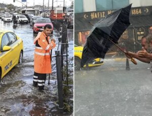 Meteoroloji uyarmıştı! Şiddetli yağış İstanbullulara güç anlar yaşattı