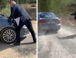 Personellerin hareketinde gerginlik! CHP’li Mahmut Tanal’ın üzerine emniyet aracı sürüldü
