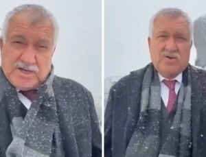 Zeydan Karalar, Anıtkabir’e giderken kar yağışı nedeniyle yolda kaldı