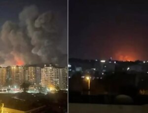 İsrail, Kamışlı Havalimanı’nı vurdu! Yükselen alevler Mardin’den görüntülendi