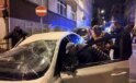 Üsküdar’da denetimden çıkan araba iki araca çarparak takla attı